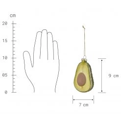 Butlers Décoration de Noël HANG ON Avocat WEB - Verre transparent - Vert -Pas Cher Décoration Magasin 1000365517 220728 500 SKETCH DETAILS P000000001000365517 sketch