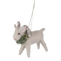 Butlers Décoration de Noël HANG ON Chèvre - Feutre / Laine - Crème