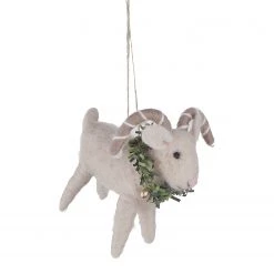 Butlers Décoration de Noël HANG ON Chèvre - Feutre / Laine - Crème -Pas Cher Décoration Magasin 1000365526 220728 040 DETAILS P000000001000365526