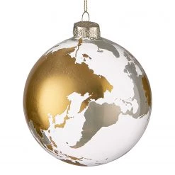 Butlers Boule de Noël HANG ON Globe WEB - Verre - Transparent
