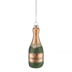 Butlers Décoration de Noël HANG ON Champagne - Verre transparent - Vert
