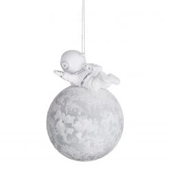 Butlers Décoration de Noël HANG ON Astronaute - Verre - Gris clair -Pas Cher Décoration Magasin 1000365559 220728 040 DETAILS P000000001000365559