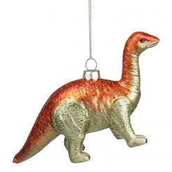Butlers Décoration de Noël HANG ON Dino - Verre transparent - Orange