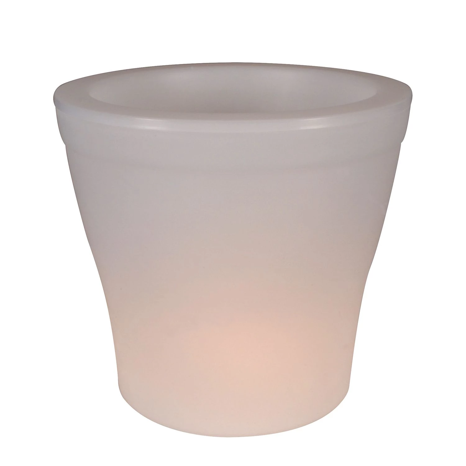 Näve Pot de jardin pour extérieur 39 cm - 1 ampoule Blanc Matériau synthétique 1 Näve Pot de jardin pour extérieur 39 cm - 1 ampoule Blanc Matériau synthétique