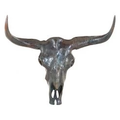 Ars manufacti Taureau en bois décoratif - Bleu cobalt