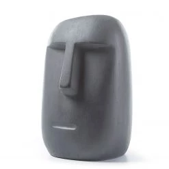 Twentyfour Objet déco LEVIA Moai - Matière plastique - Gris