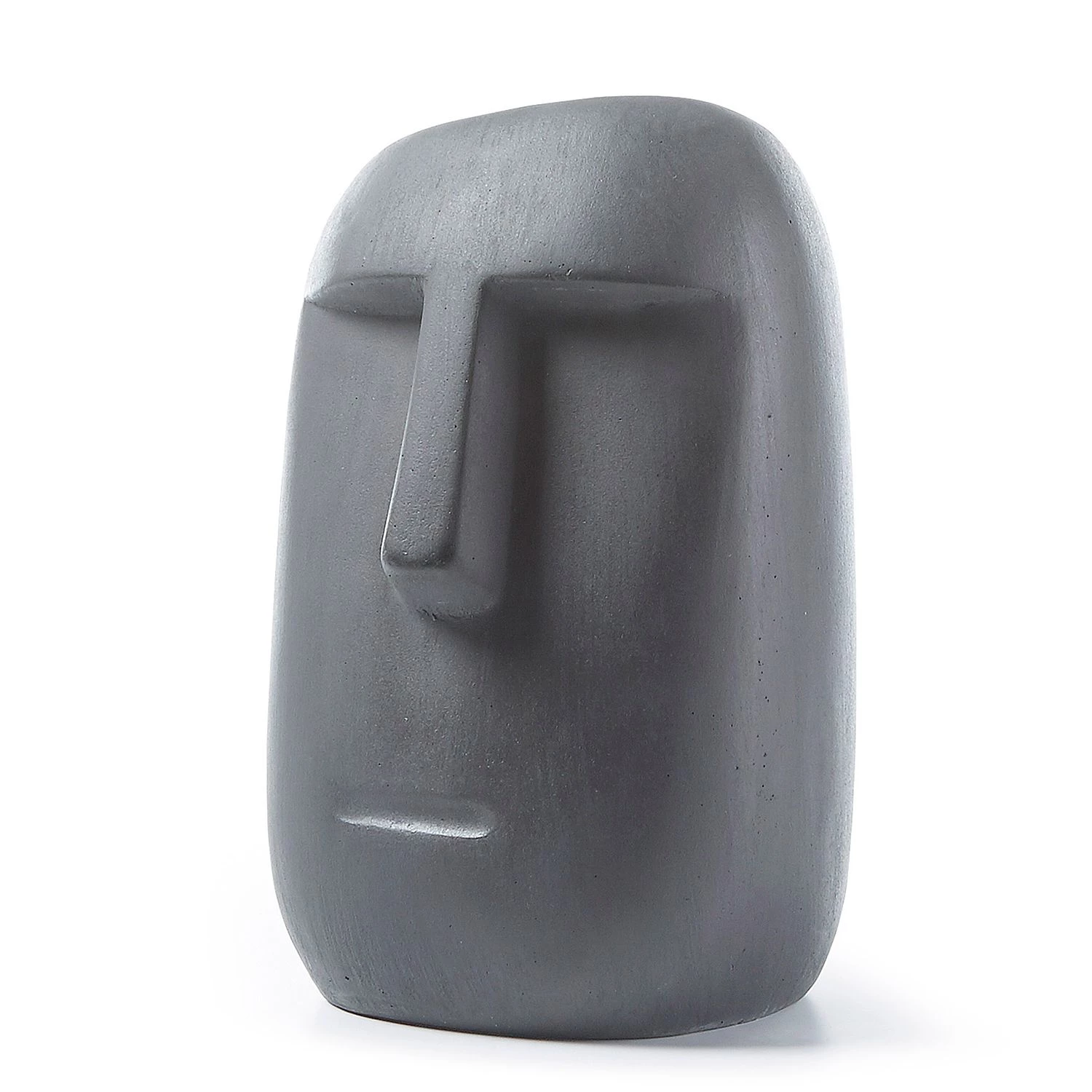 Twentyfour Objet déco LEVIA Moai - Matière plastique - Gris 1 Twentyfour Objet déco LEVIA Moai - Matière plastique - Gris
