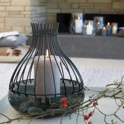 Leonardo Lanterne d'écla Giardino - Verre / Métal – Noir - Hauteur : 29 cm -Pas Cher Décoration Magasin schale giardino mit aufsatz glas metall schwarz 29 3713497