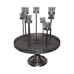 My Flair Porte-bougies Madeline - Métal Argenté