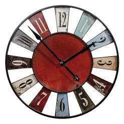 Boltze Horloge murale Arklow - Fer - Rouge / Marron