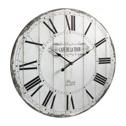 Ridgevalley Horloge Auray - Panneau de fibre de bois à densité moyenne (MDF) - Blanc -Pas Cher Décoration Magasin wanduhr auray weiss 3999112
