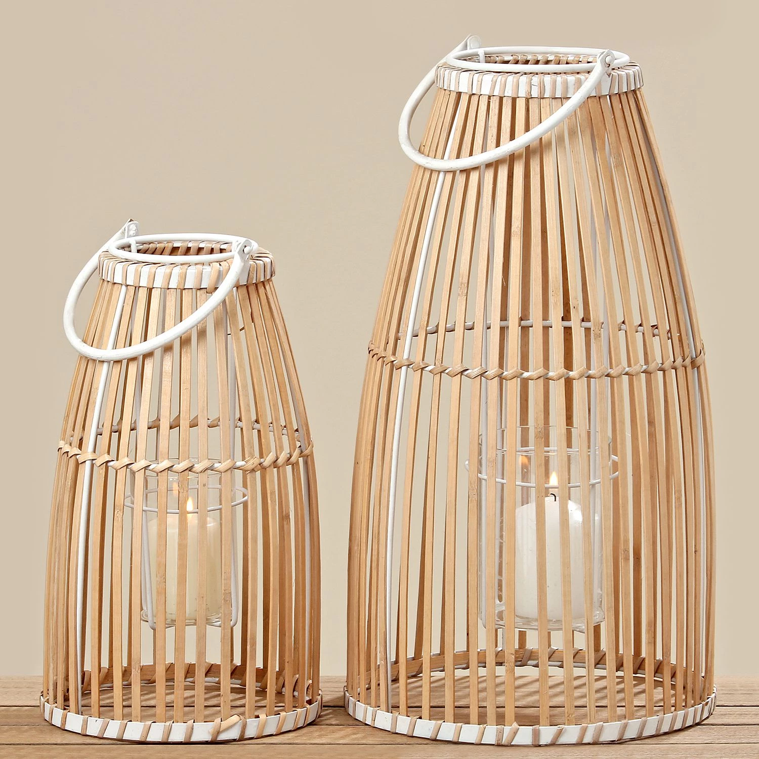 Eva Padberg Collection Lanterne Flint (2 éléments) - Bambou massif 5 Eva Padberg Collection Lanterne Flint (2 éléments) - Bambou massif – Image 5